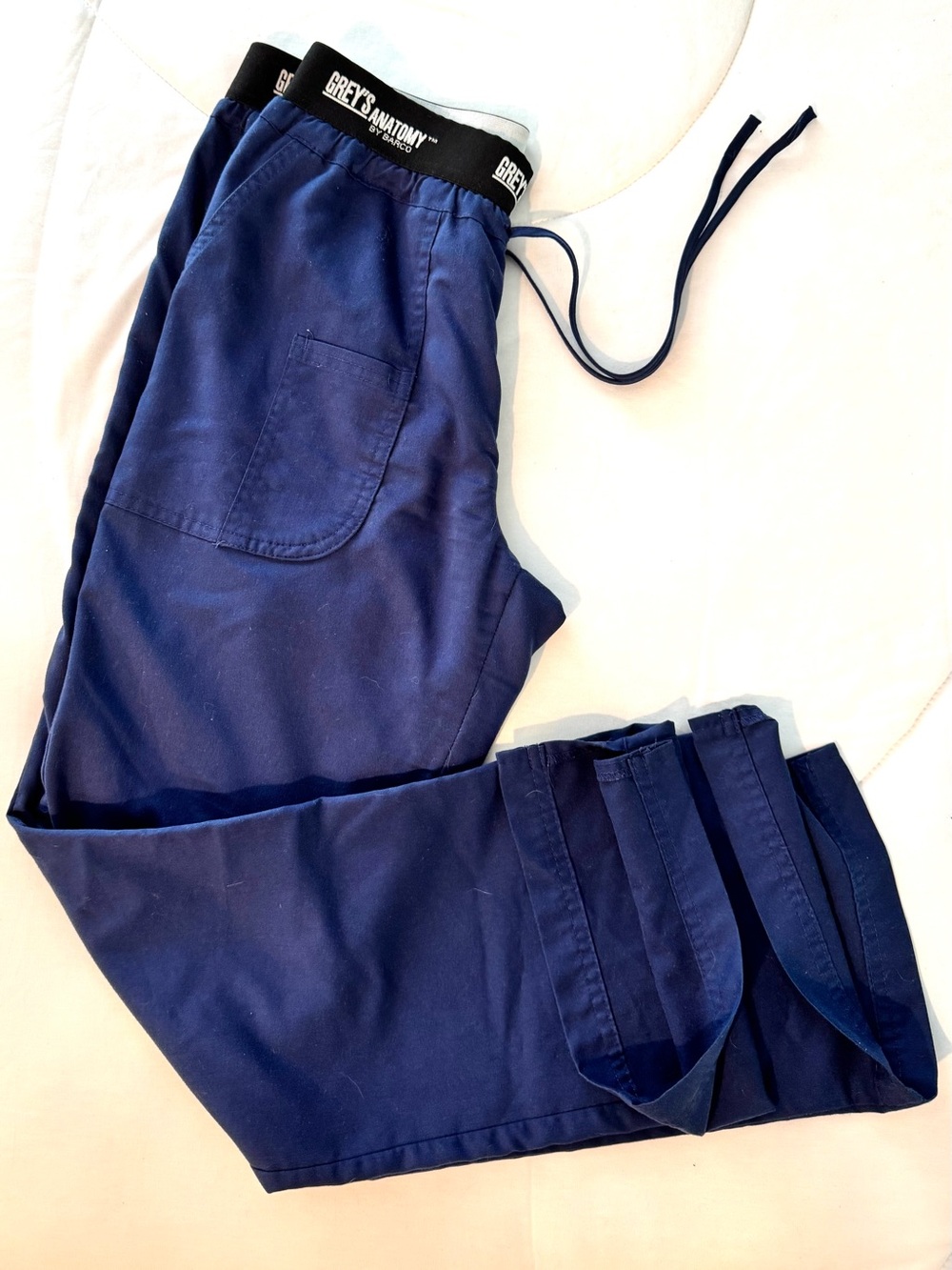 Grey's Anatomy Navy Blue Women's Scrub Joggers with Branded Waistband